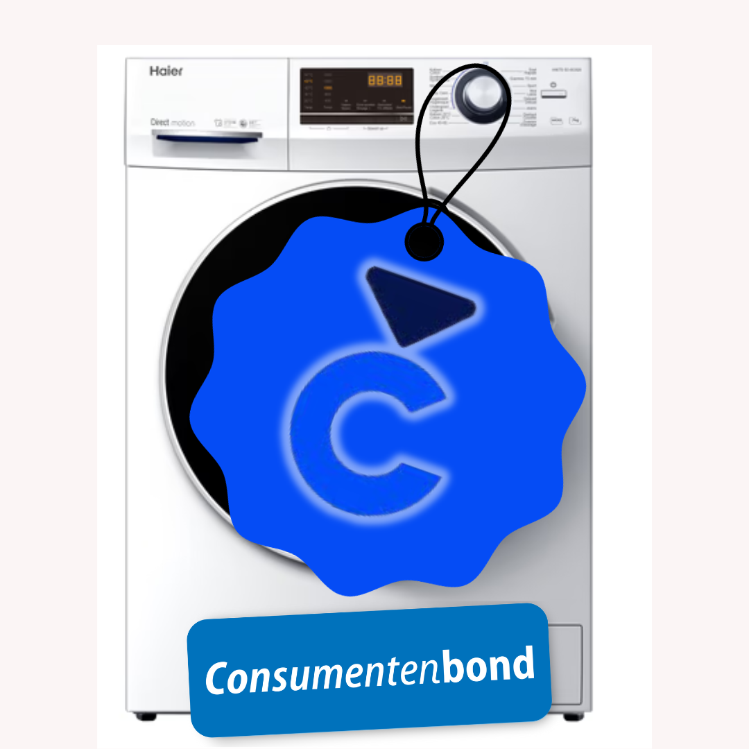Beste wasmachine consumentenbond met consumentebond logo